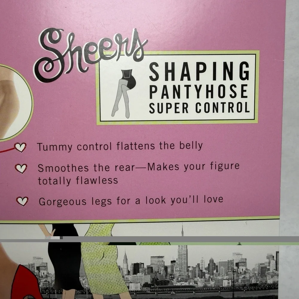 ASSETS by Spanx Shaping Sheers Full Length Pantyhose‎ Black Womens Size 3 NEW